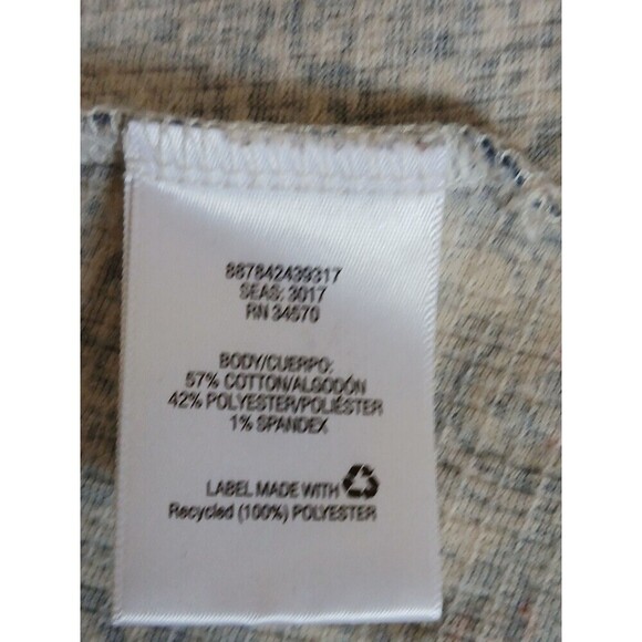 I.b. Diffusion Womens Blouse Floral Print Short Sleeve Scoop Neck Large Tassed - Picture 13 of 13